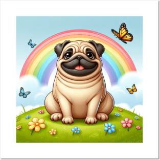 Pug Dog Smiles Posters and Art